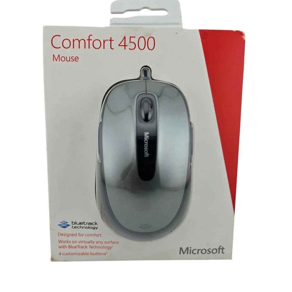 Microsoft Comfort 4500 BlueTrack Wired Mouse 4-Button  NEW Computing Office